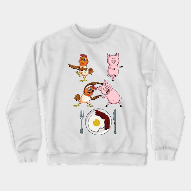 Bacon & Eggs Fusion Crewneck Sweatshirt by creavirtua